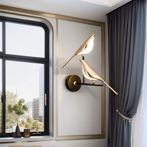 Glarefusion Modern Led Art Design Bird Wall Light