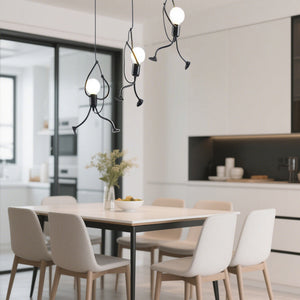 Modern Creative Little People Adjustable Pendant Light