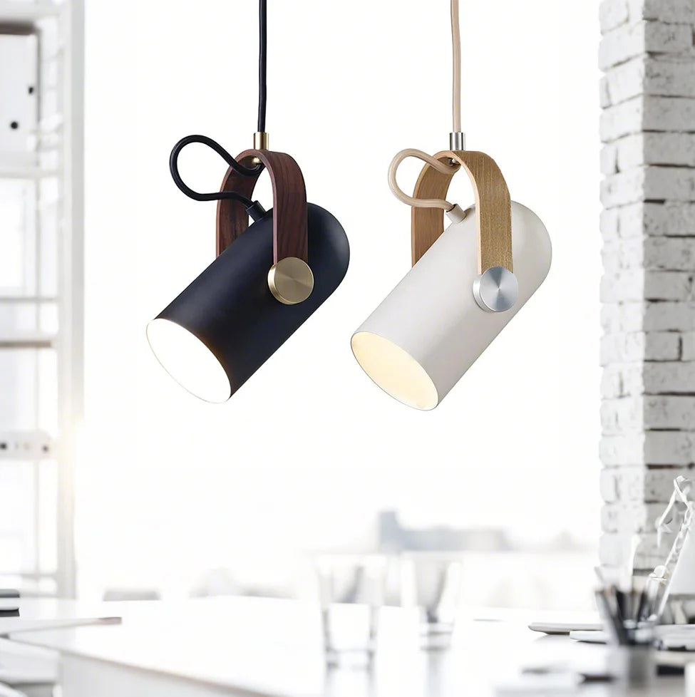 Nordic Modern Rotatable Wooden Pendant Lamp