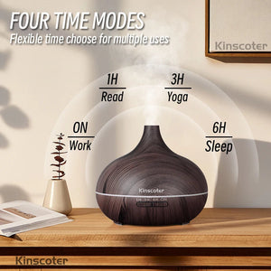 500Ml Ultrasonic Essential Oil Diffuser With Remote Control And 7 Colors 1005005230244904-Light Wood 500ml-EU Adapter