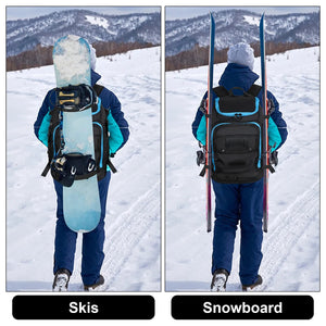 50L Waterproof Ski Backpack Boot Bag With Helmet And Gear Storage 1005008626528302-al