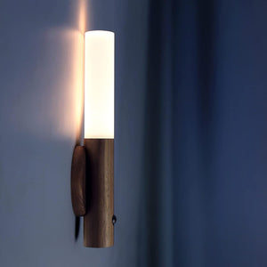 Wooden Motion Sensor Wall Light USB Rechargeable