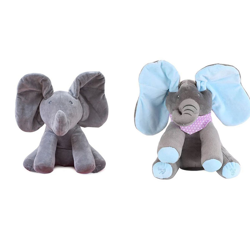 Peek-A-Boo Elephant Plush Toy Children'S Educational Electric