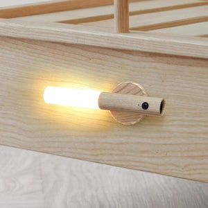 Wooden Motion Sensor Wall Light USB Rechargeable