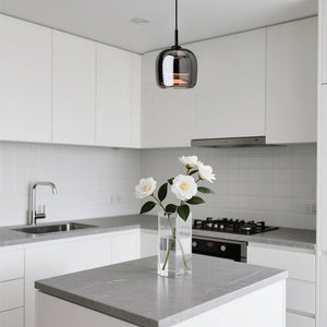 Glarefusion Modern Black Glass Pendant Light