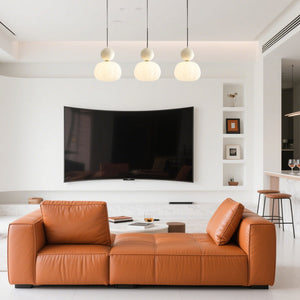 Glarefusion Cream Art Deco Pendant Light