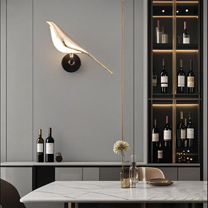 Glarefusion Modern Led Art Design Bird Wall Light