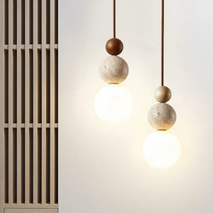 Modern Simple Travertine Pendant Lamp