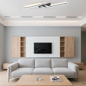 Modern Simple Black Aluminum LED Ceiling Light