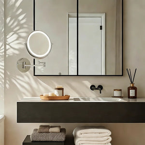 Glarefusion Three-tone Dimming Wall-mounted Makeup Mirror