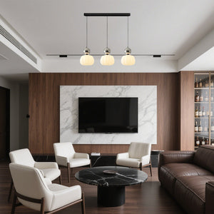 Glarefusion Cream Art Deco Pendant Light