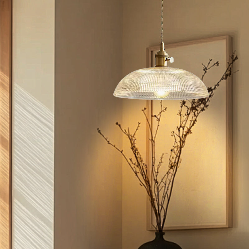 Glarefusion Modern Bowl Glass Pendant Light