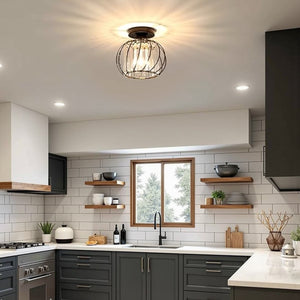 Modern Creative Lantern Shape Glass Ceiling Light