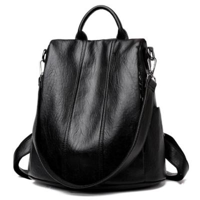 All Match Leather Soft Leather Anti Theft Multifunctional Backpack