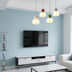 Glarefusion Cream Art Deco Pendant Light