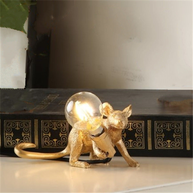 Post-Modern Resin Mouse Led Table Lamp - Creative Night Light For Bedroom, Bedside, Study Desk