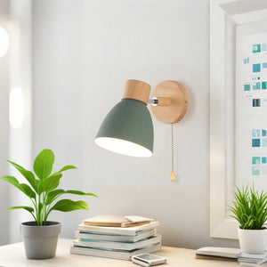 Nordic Modern Hanging Wooden Wall Lamp