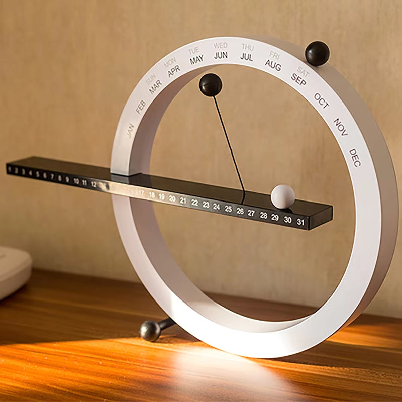 Magnetic Perpetual Desk Calendar with Circular Modern Design