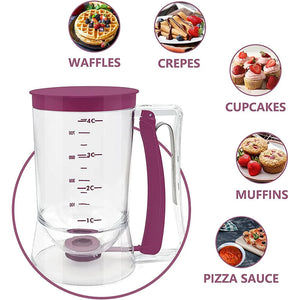 900 Ml Pancake Batter Dispenser With Measuring Label For Baking 1005005902908313-1 Piece