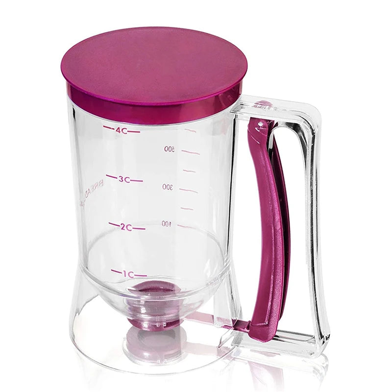 900 Ml Pancake Batter Dispenser With Measuring Label For Baking 1005005902908313-1 Piece