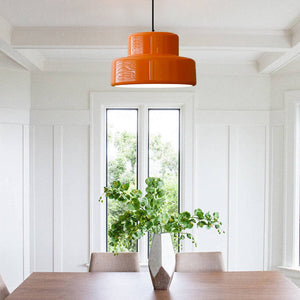 Modern Vintage Bauhaus Orange Pendant Light