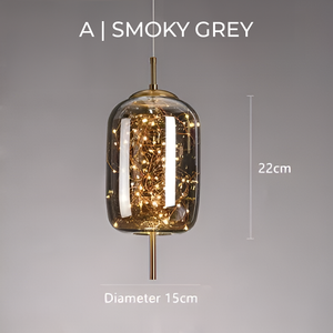 Modern Glass LED Pendant Light with Artistic Bubble Design