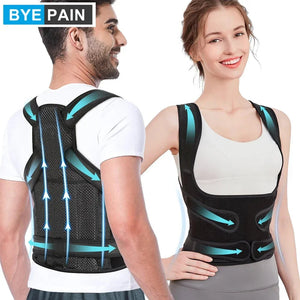 Adjustable Back Brace Posture Corrector With Full Back Support 1005006302116840-S