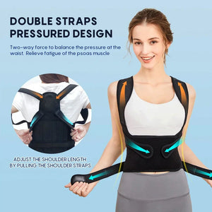 Adjustable Back Brace Posture Corrector With Full Back Support 1005006302116840-S