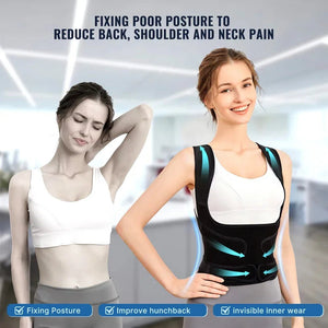 Adjustable Back Brace Posture Corrector With Full Back Support 1005006302116840-S