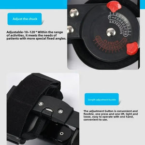 Adjustable Hinged Knee Brace With Locking Dial And Breathable Fabric 1005009130595968-B-Black-Strapless