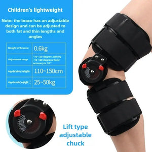 Adjustable Hinged Knee Brace With Locking Dial And Breathable Fabric 1005009130595968-B-Black-Strapless