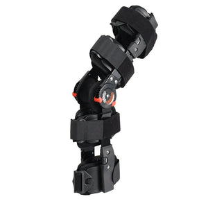 Adjustable Hinged Knee Brace With Range Of Motion Fixation Support 1005008778692613-A-Black-Strapless