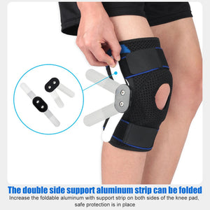 Adjustable Knee Brace Sleeve With Side Stabilizers And Eva Pad 1005003902590669-1 PC Black Blue