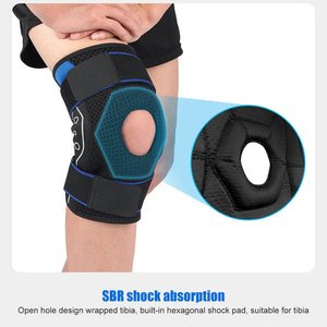 Adjustable Knee Brace Sleeve With Side Stabilizers And Eva Pad 1005003902590669-1 PC Black Blue