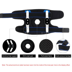 Adjustable Knee Brace Sleeve With Side Stabilizers And Eva Pad 1005003902590669-1 PC Black Blue