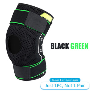 Adjustable Knee Brace Sleeve With Side Stabilizers And Eva Pad 1005003902590669-1 PC Black Blue