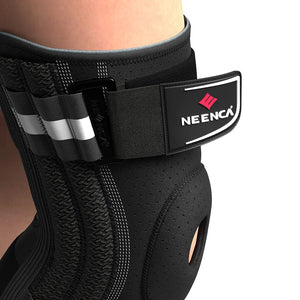 Adjustable Knee Brace Support With Side Stabilizers And Open Patella Design 1005006994760639-S