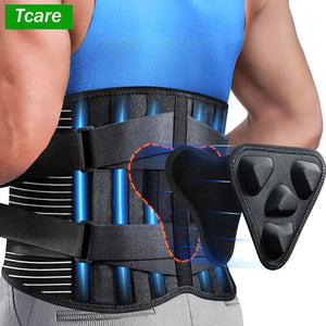 Adjustable Lumbar Back Brace Belt With Six Stays For Pain Relief 1005006345174189-Type-1-Black-M