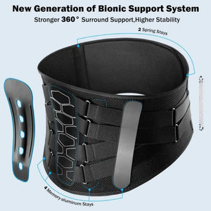 Adjustable Lumbar Back Brace Belt With Soft Pad And Mesh Support 1005009494932785-XL