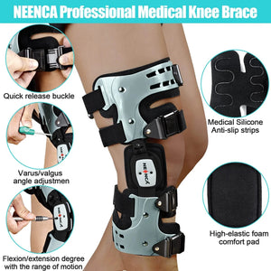 Adjustable Rom Knee Brace For Arthritis Pain And Post Surgical Support 1005006426001918-Left leg