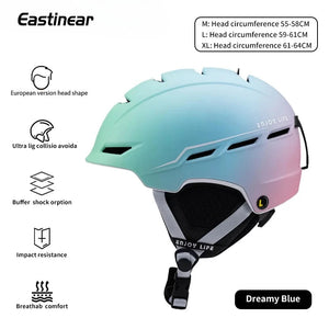 Adjustable Ventilation Ski Helmet With Thermal Liner And Removable Earmuffs 1005010050670185-A2-purple-M(55-58CM)