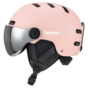 Adult Ski Helmet With Goggles Abs Shell Eps Liner Adjustable Fit 1005008148980018-Light Pink-L(59-61CM)