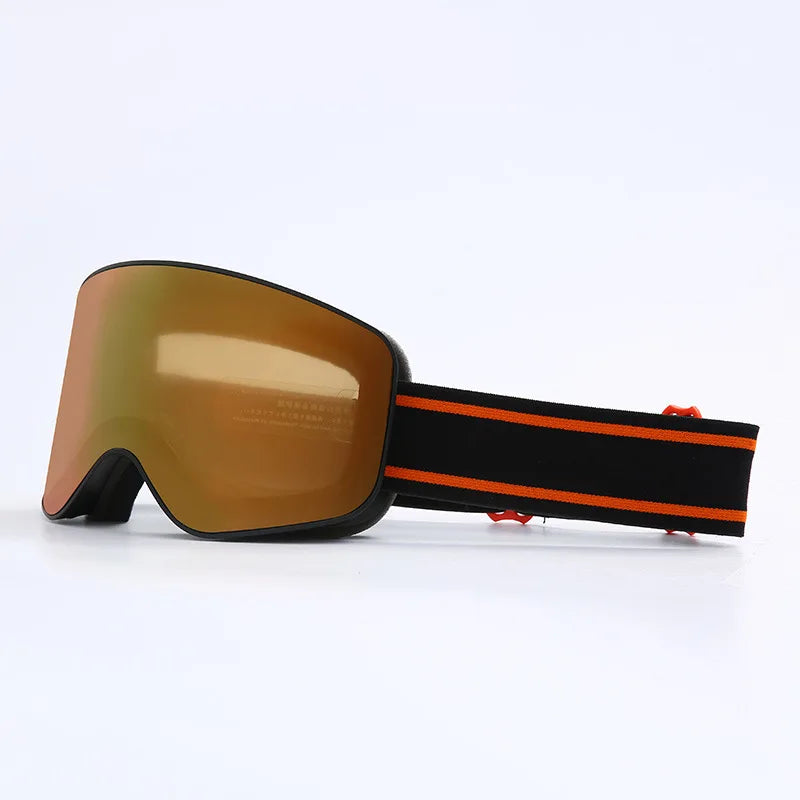 Adult Ski Snowboard Goggles Uv400 Mirror Lens Double Anti Fog Cylindrical 1005007476624683-D