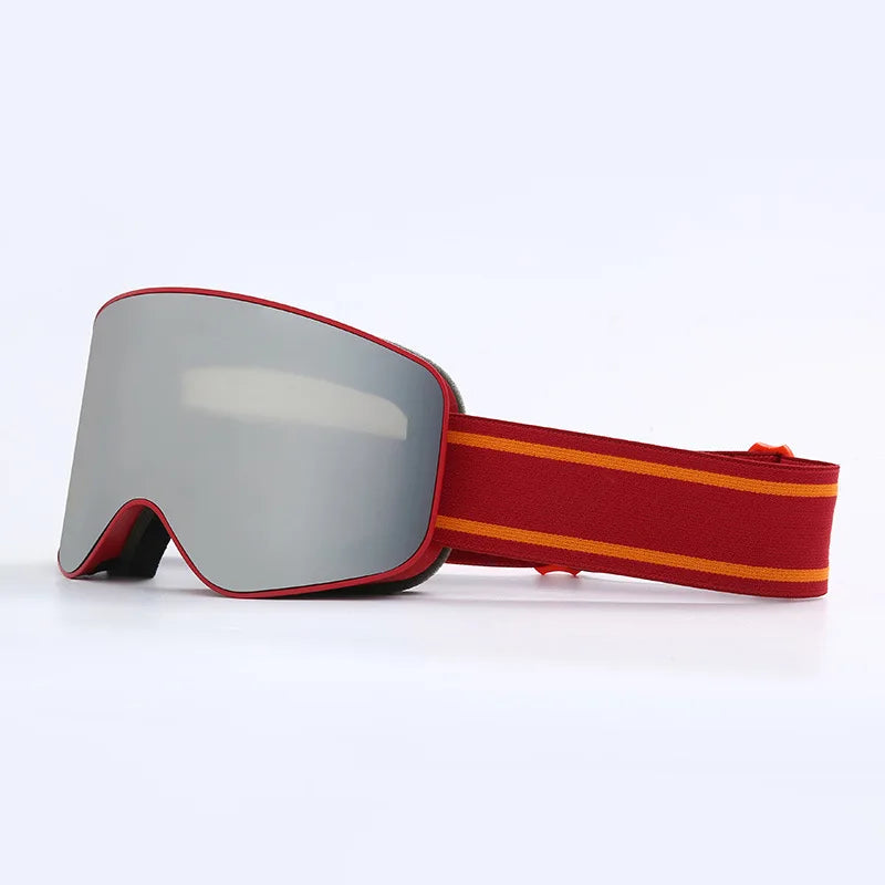 Adult Ski Snowboard Goggles Uv400 Mirror Lens Double Anti Fog Cylindrical 1005007476624683-D
