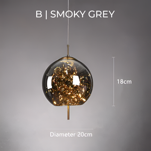 Modern Glass LED Pendant Light with Artistic Bubble Design