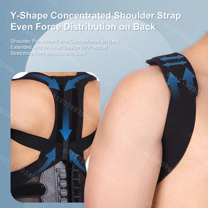 Back Posture Corrector Belt With Lumbar Support For Spine Alignment 1005008414756312-S