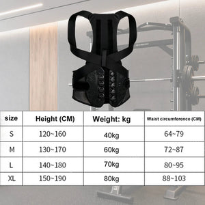 Back Posture Corrector Belt With Lumbar Support For Spine Alignment 1005008414756312-S