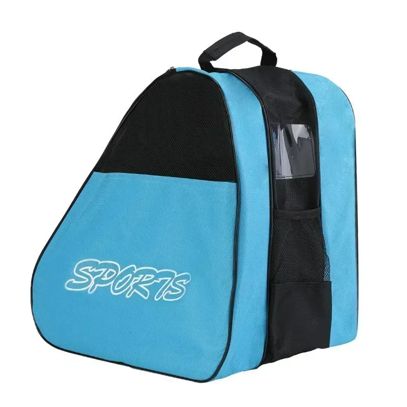 Breathable Skate Storage Bag With 3 Compartments And Shoulder Strap 1005006347681618-Blue