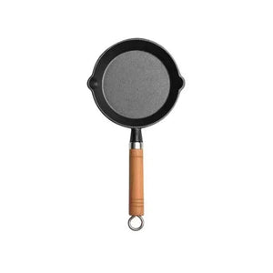 Cast Iron Frying Pan With Wooden Handle For Gas Induction Cooking 1005008597225326-26cm