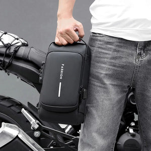 Chest Shoulder Crossbody Sling Bag for Men with USB Charging and Anti Theft Design